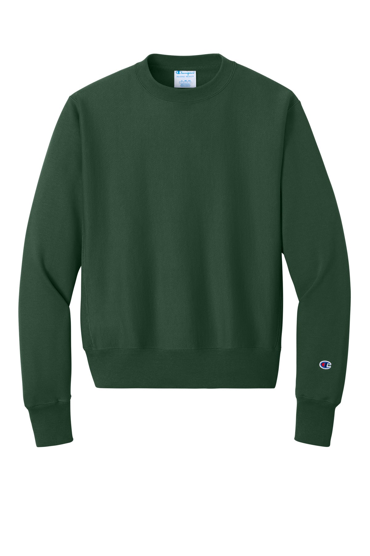 Champion Reverse Weave Crewneck Sweatshirt - Dark Green - flat front