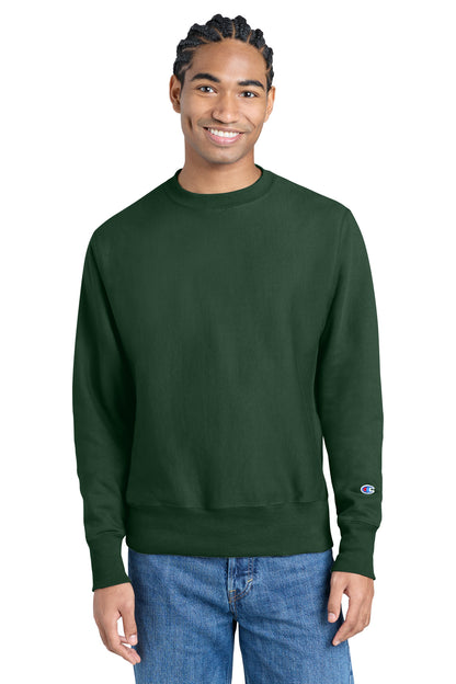 Champion Reverse Weave Crewneck Sweatshirt - Dark Green - front