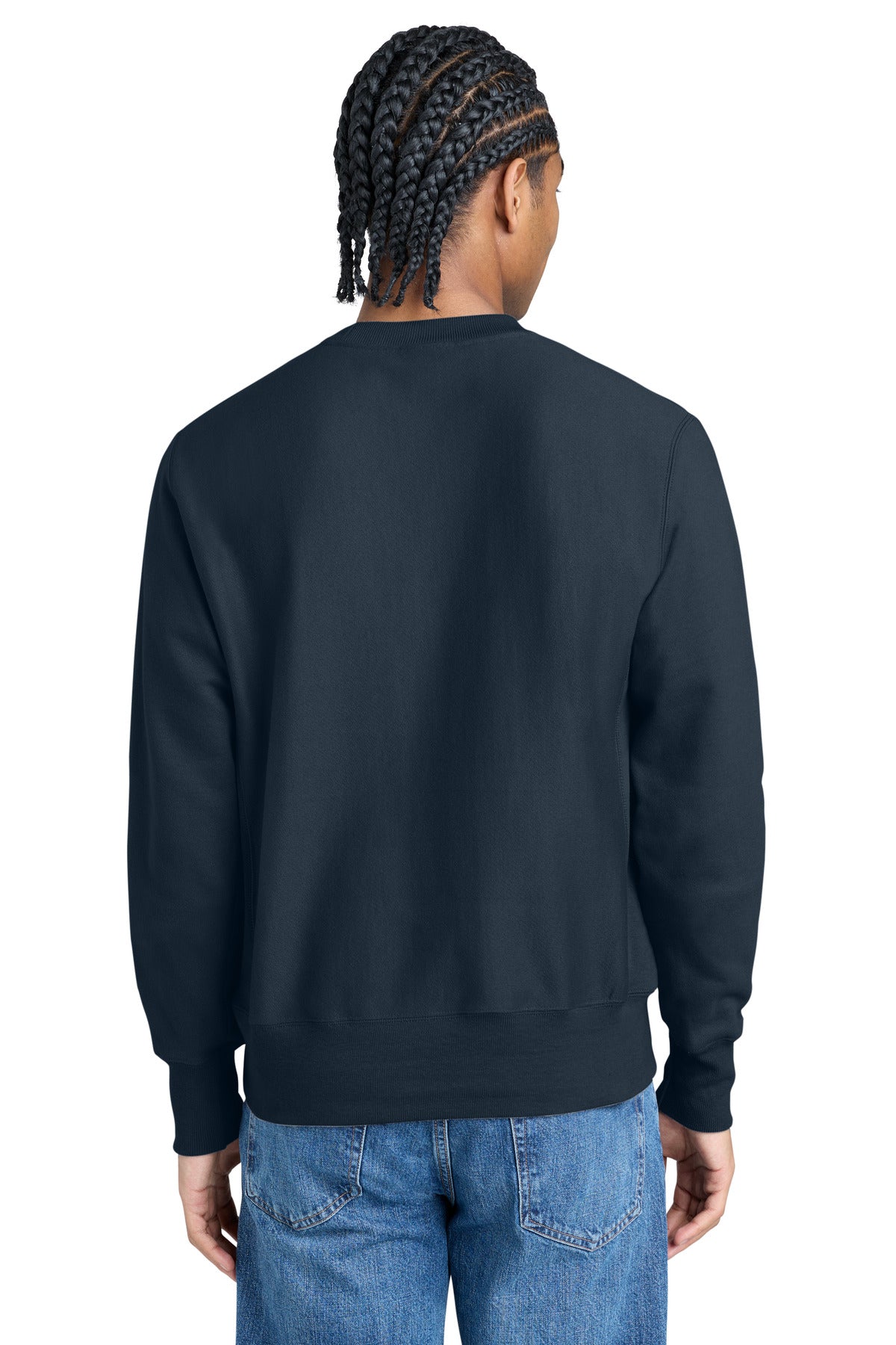 Champion Reverse Weave Crewneck Sweatshirt - Navy - back