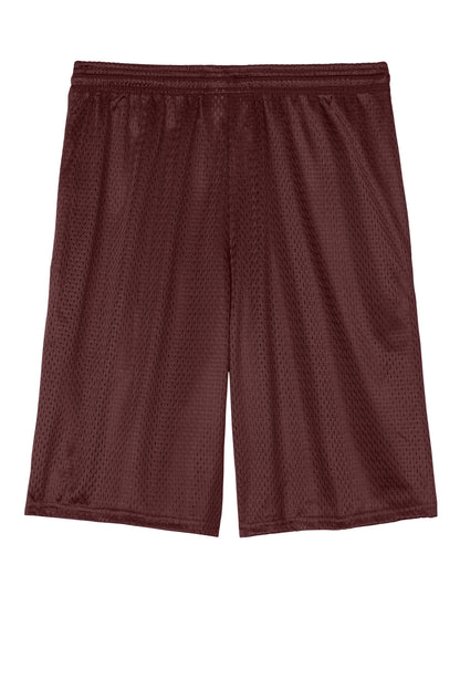Champion Mesh Short with Pockets - Maroon - flat back