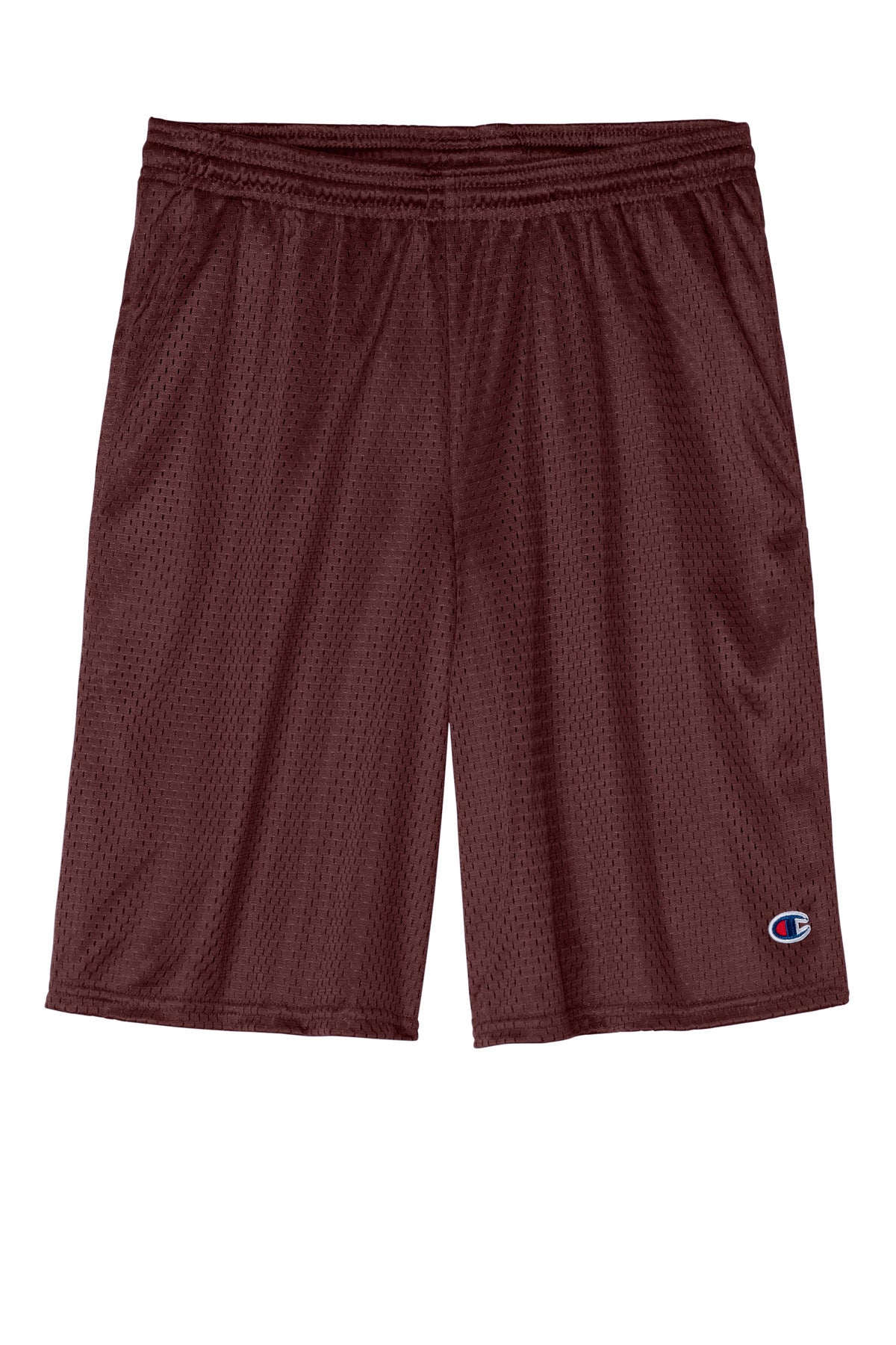 Champion Mesh Short with Pockets - Maroon - flat front