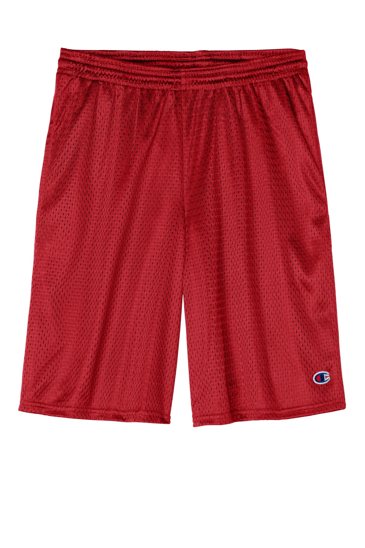 Champion Mesh Short with Pockets - Scarlet - flat front