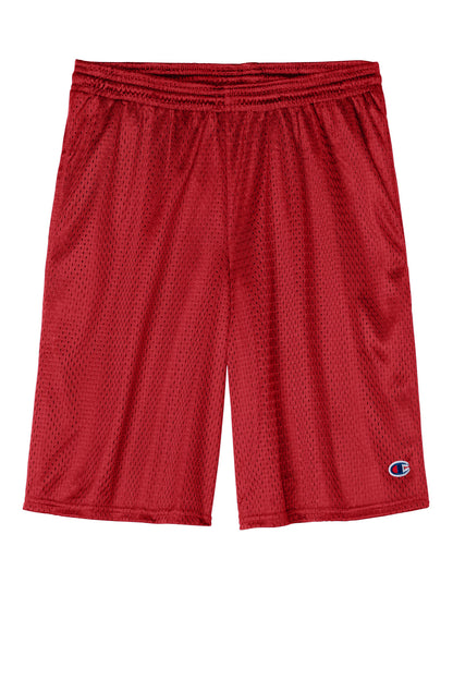 Champion Mesh Short with Pockets - Scarlet - flat front