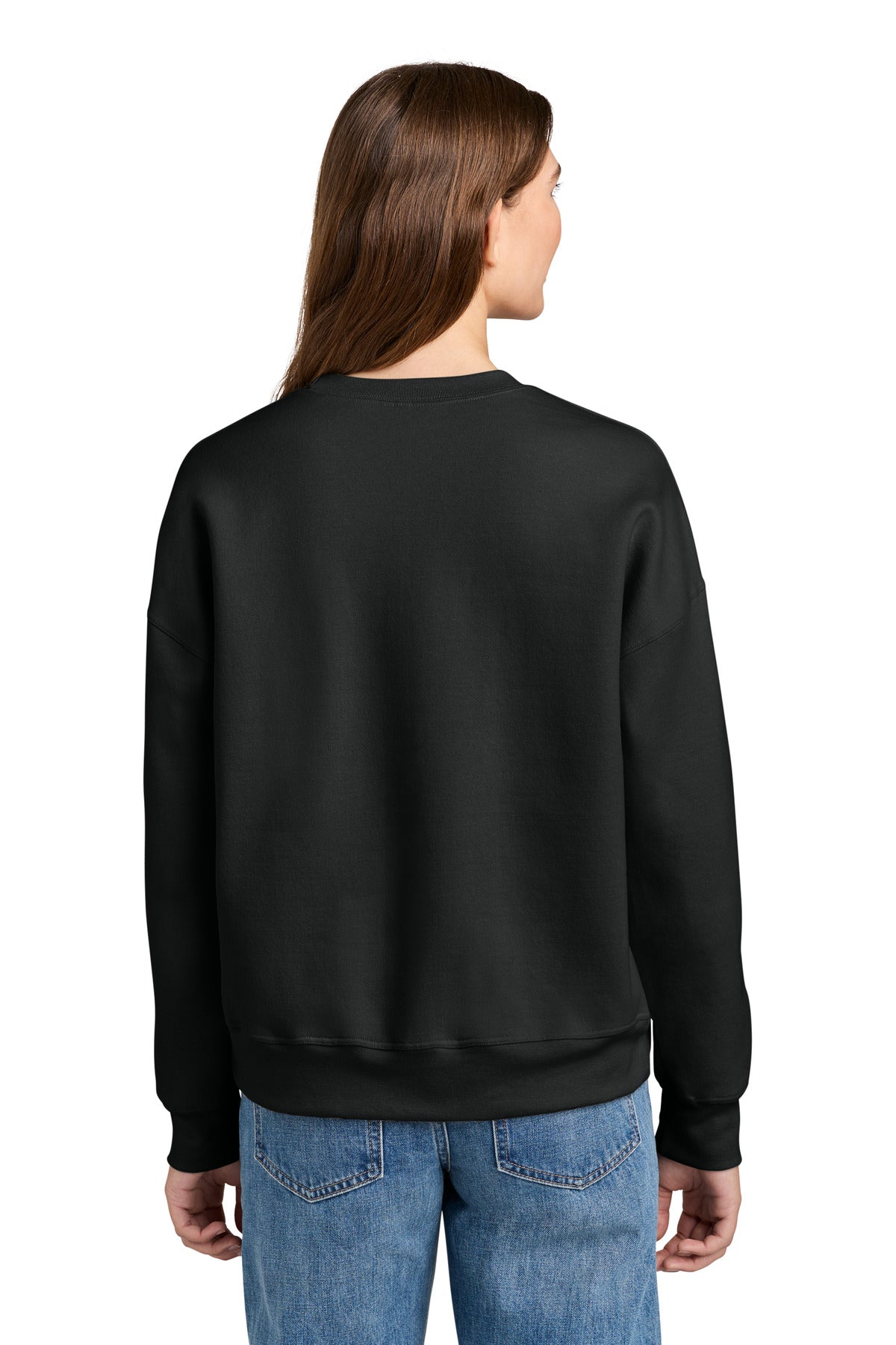 Champion Women's Powerblend Crewneck Sweatshirt - Black - back