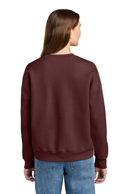 Champion Women's Powerblend Crewneck Sweatshirt - Maroon - back