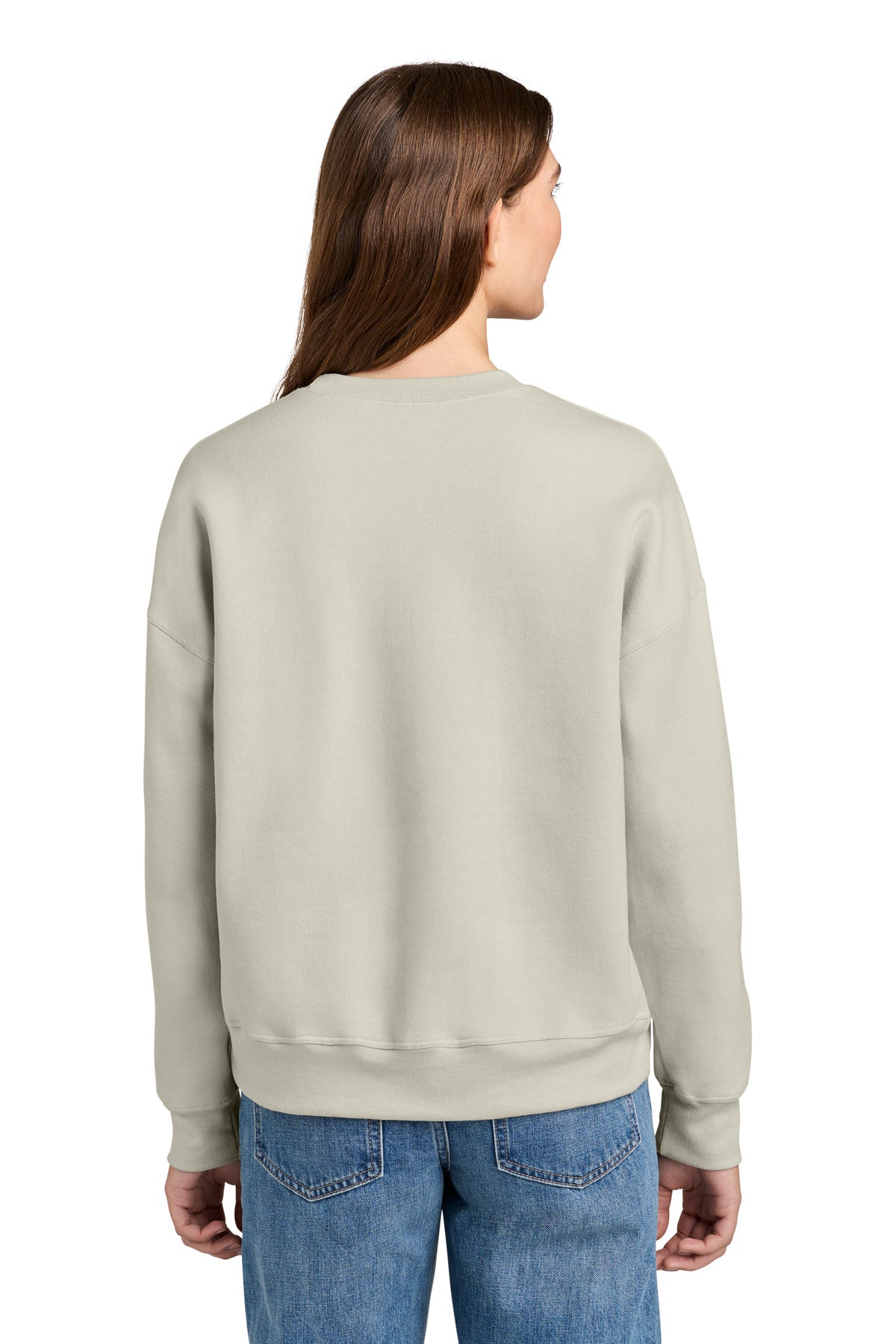 Champion Women's Powerblend Crewneck Sweatshirt - Sand - back