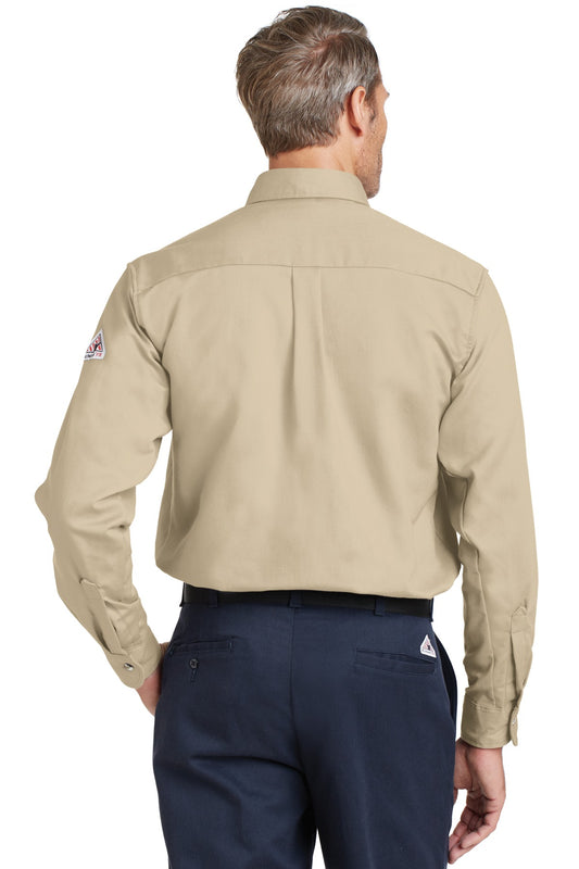Bulwark EXCEL FR ComforTouch Dress Uniform Shirt - Khaki - back