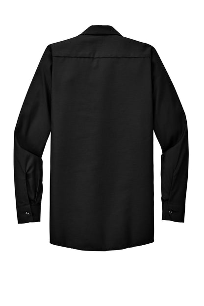Red Kap Long Sleeve Industrial Work Shirt - Black - flat back