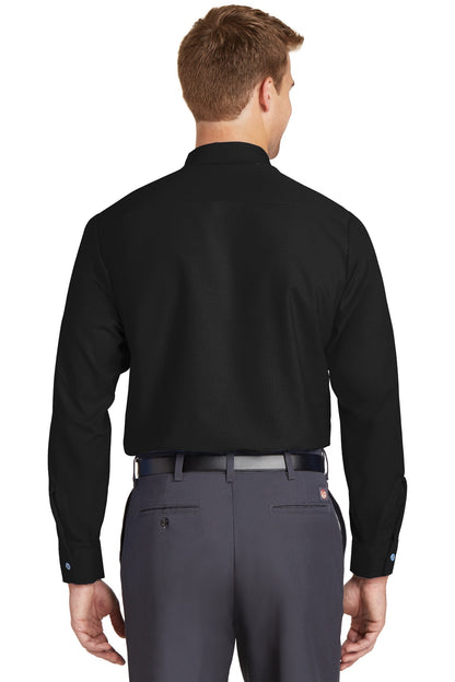 Red Kap Long Sleeve Industrial Work Shirt - Black - back