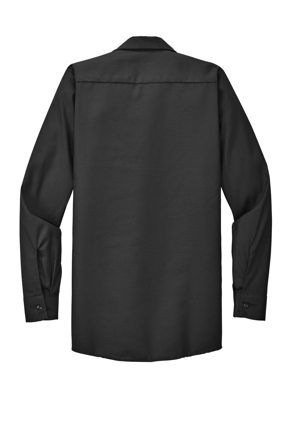 Red Kap Long Sleeve Industrial Work Shirt - Charcoal - flat back