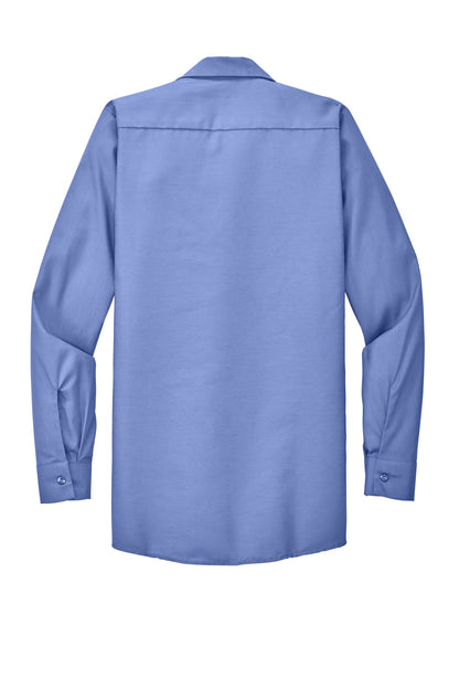 Red Kap Long Sleeve Industrial Work Shirt - Light Blue - flat back