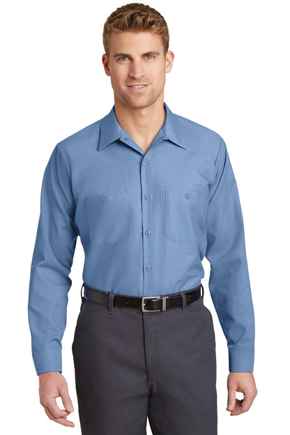Red Kap Long Sleeve Industrial Work Shirt - Petrol Blue - front