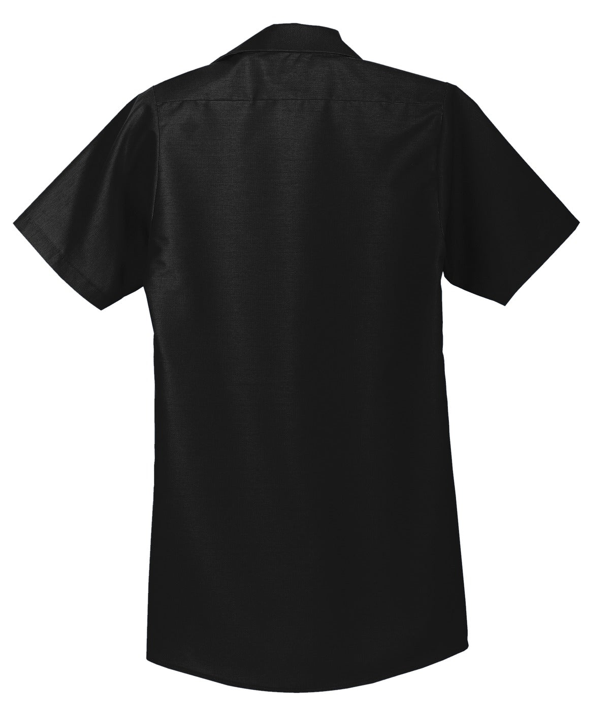 Red Kap Short Sleeve Industrial Work Shirt - Black - flat back