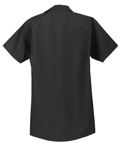 Red Kap Short Sleeve Industrial Work Shirt - Charcoal - flat back