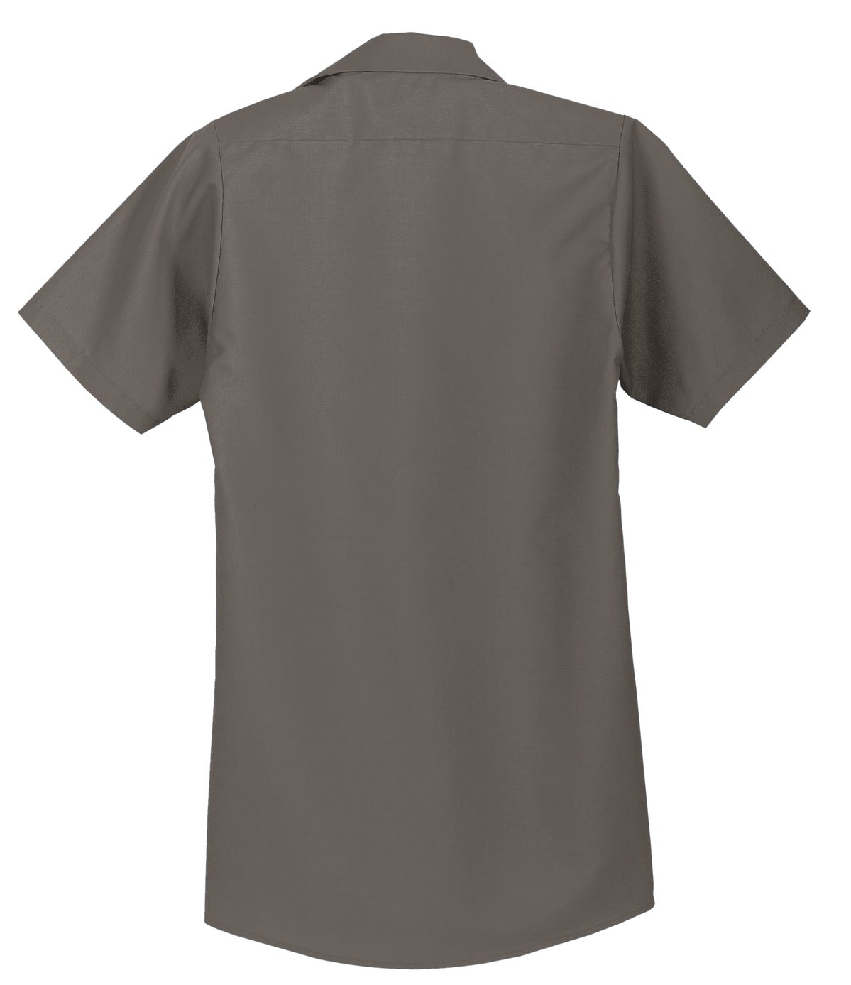 Red Kap Short Sleeve Industrial Work Shirt - Grey - flat back