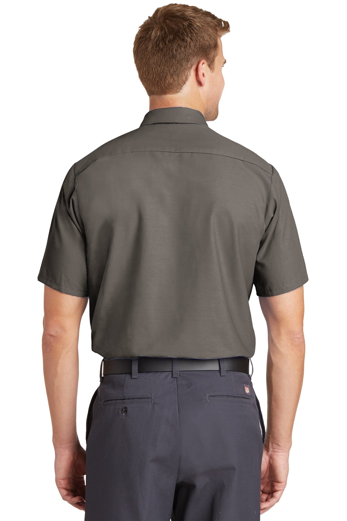 Red Kap Short Sleeve Industrial Work Shirt - Grey - back
