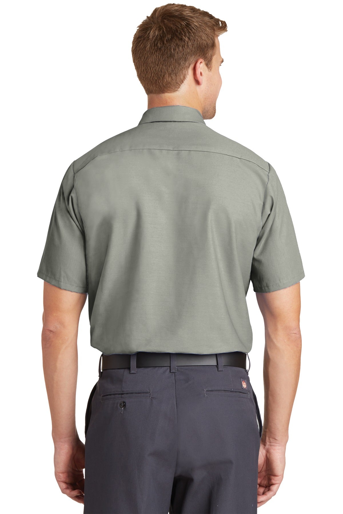 Red Kap Short Sleeve Industrial Work Shirt - Light Grey - back