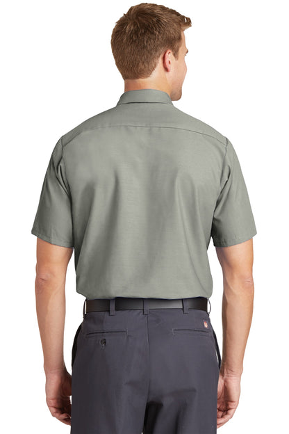 Red Kap Short Sleeve Industrial Work Shirt - Light Grey - back