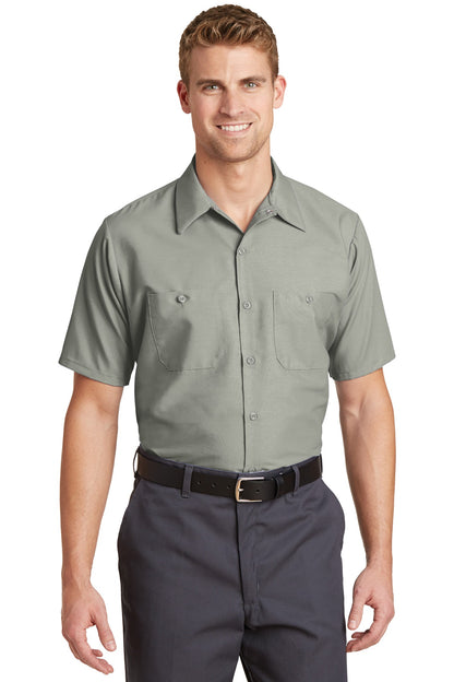Red Kap Short Sleeve Industrial Work Shirt - Light Grey - front