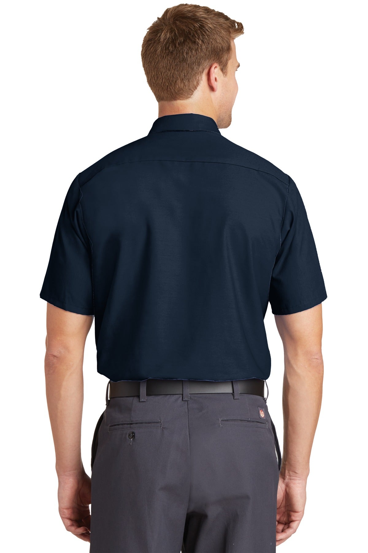 Red Kap Short Sleeve Industrial Work Shirt - Navy - back