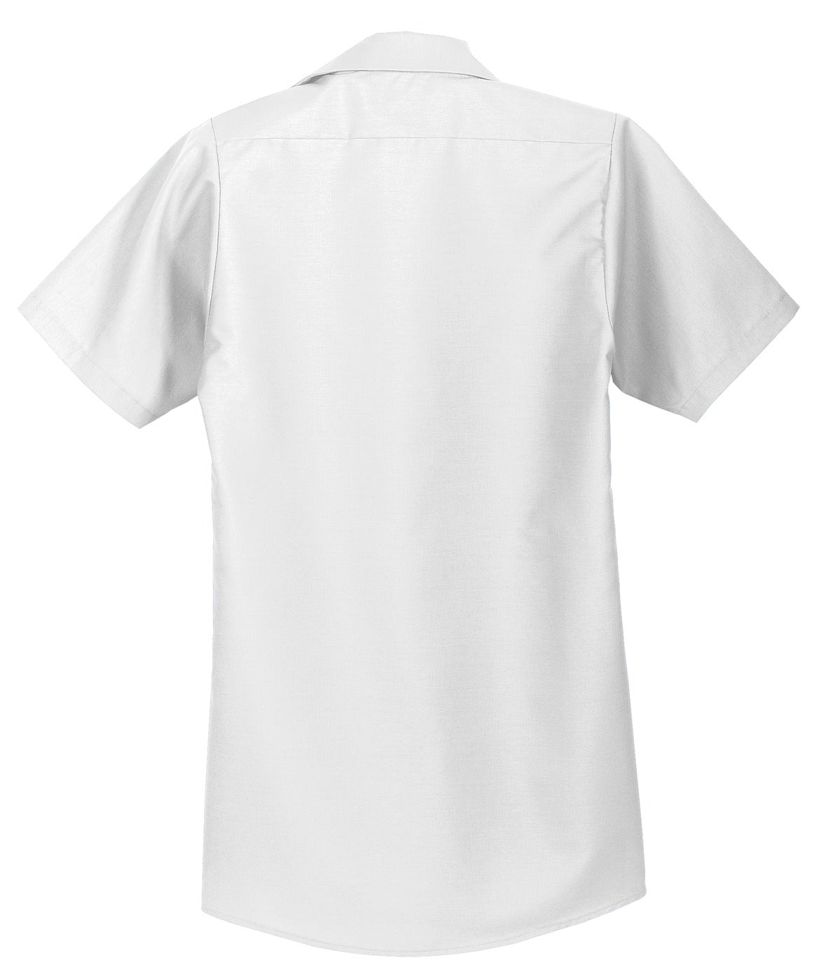 Red Kap Short Sleeve Industrial Work Shirt - White - flat back
