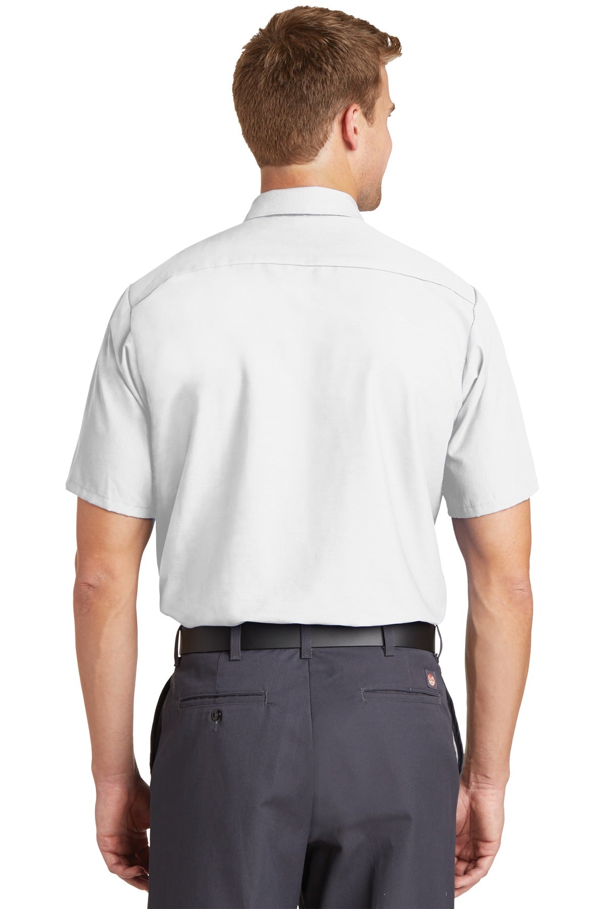 Red Kap Short Sleeve Industrial Work Shirt - White - back