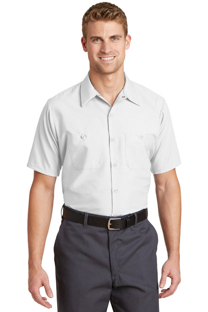 Red Kap Short Sleeve Industrial Work Shirt - White - front