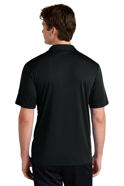 Sport-Tek Competitor United Polo - Black/ Deep Red - back
