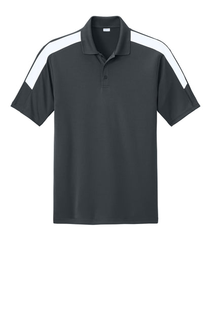 Sport-Tek Competitor United Polo - Iron Grey/ White - flat front