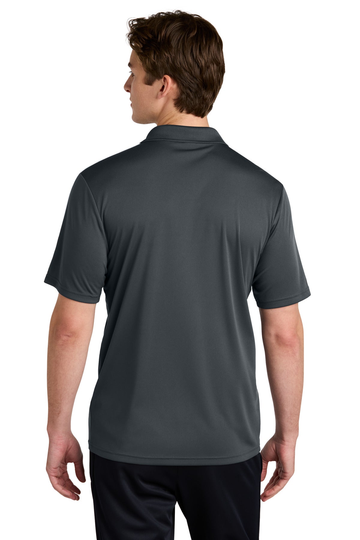 Sport-Tek Competitor United Polo - Iron Grey/ White - back