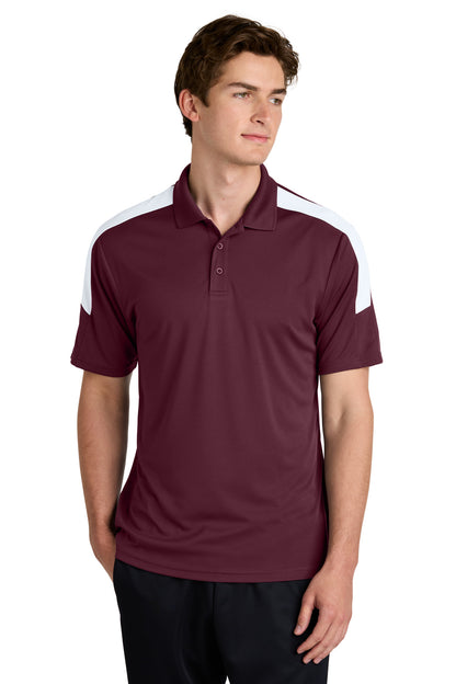 Sport-Tek Competitor United Polo - Maroon/ White - front