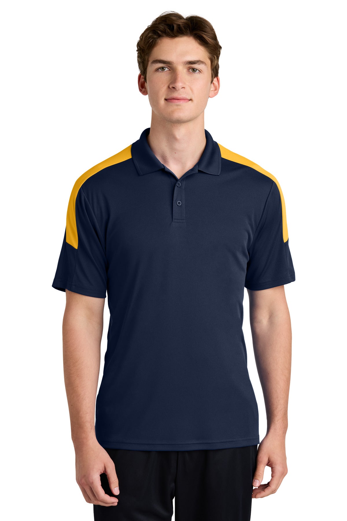 Sport-Tek Competitor United Polo - True Navy/ Gold - front