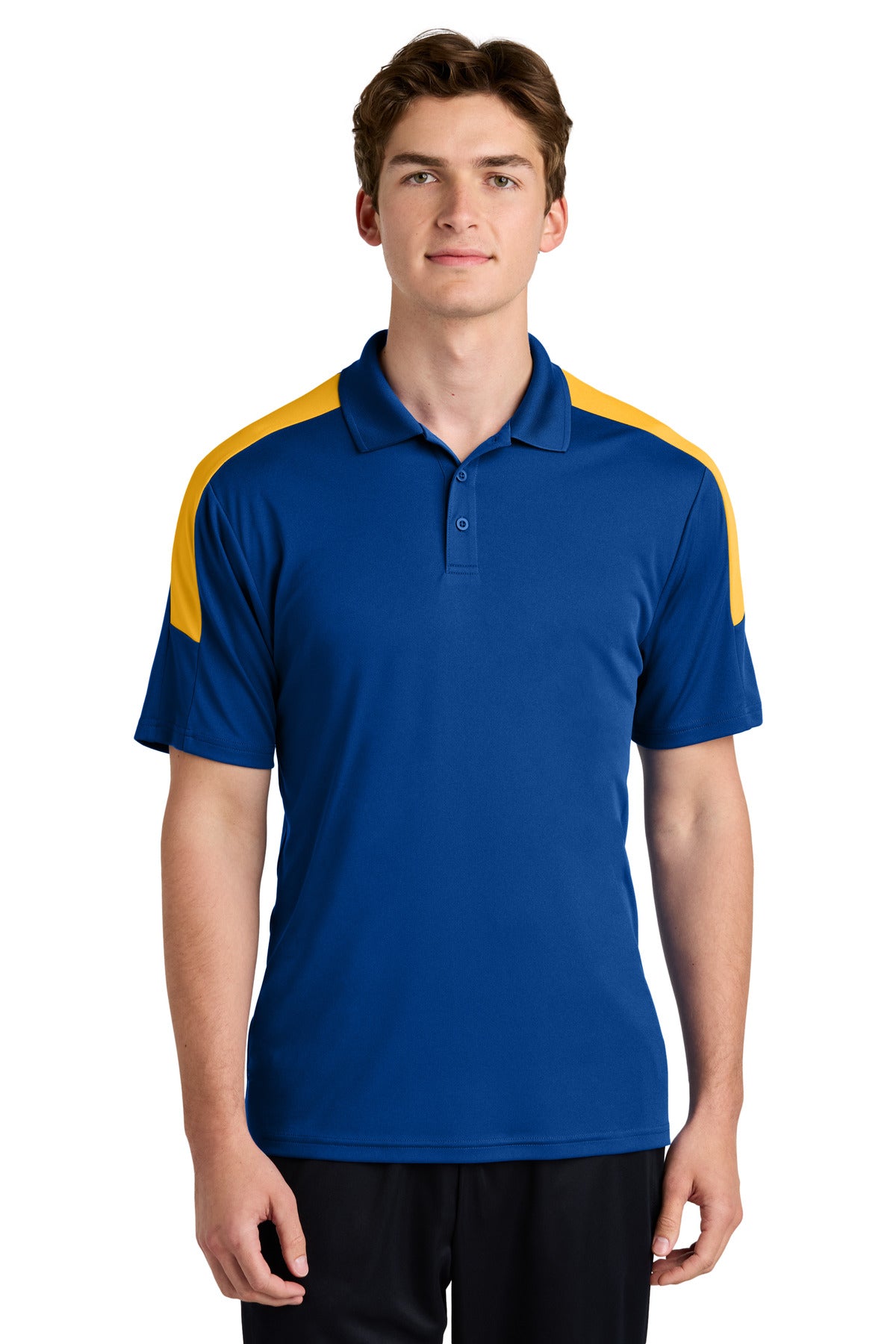 Sport-Tek Competitor United Polo - True Royal/ Gold - front