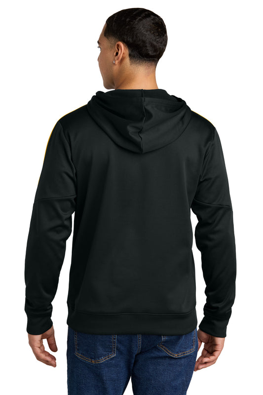 Sport-Tek Sport-Wick Fleece United Pullover Hoodie - Black/ Gold - back