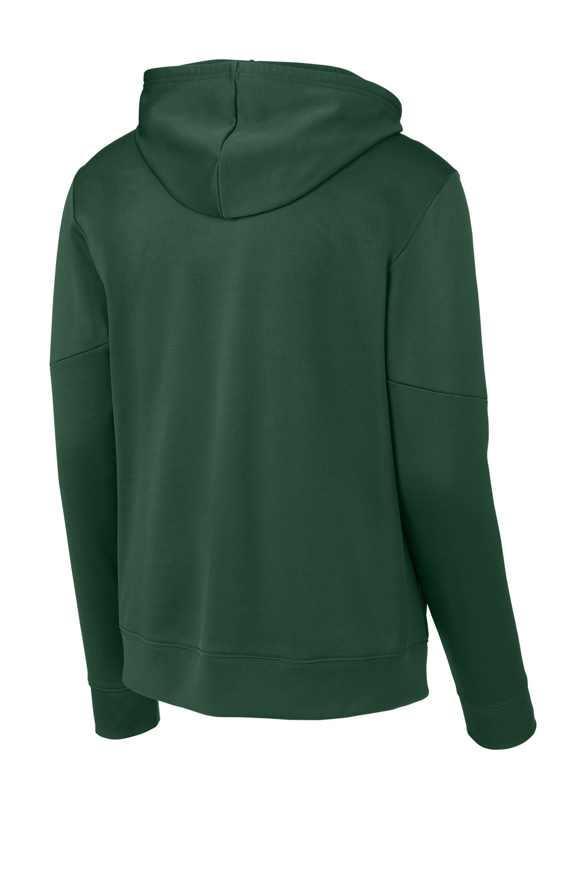 Sport-Tek Sport-Wick Fleece United Pullover Hoodie - Forest Green/ White - flat back