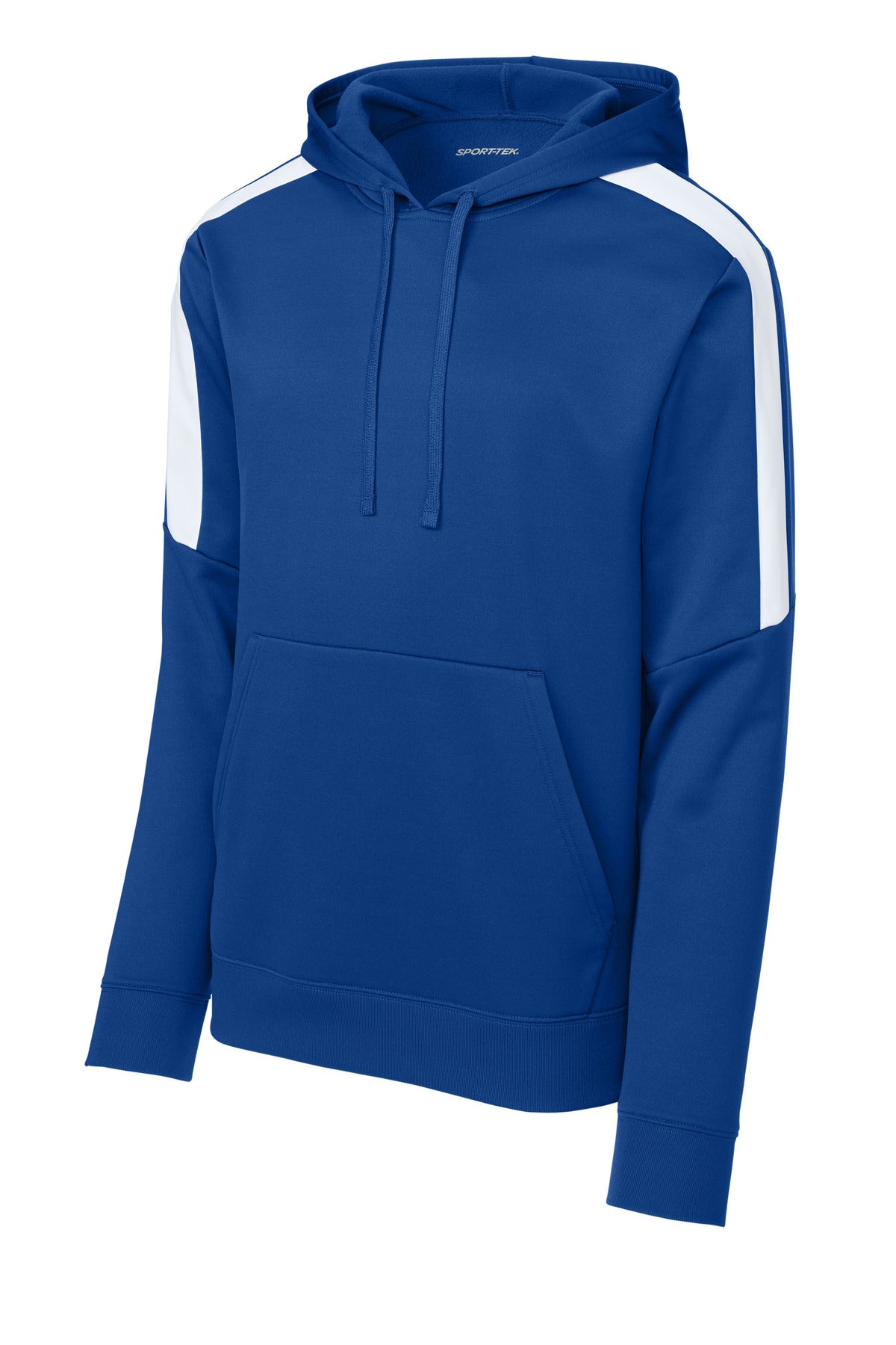 Sport-Tek Sport-Wick Fleece United Pullover Hoodie - True Royal/ White - flat front