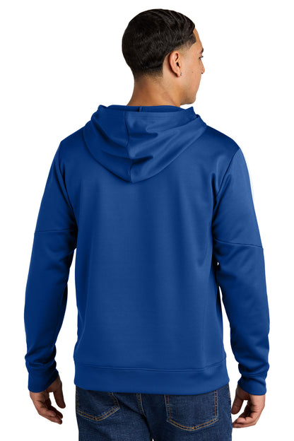 Sport-Tek Sport-Wick Fleece United Pullover Hoodie - True Royal/ White - back