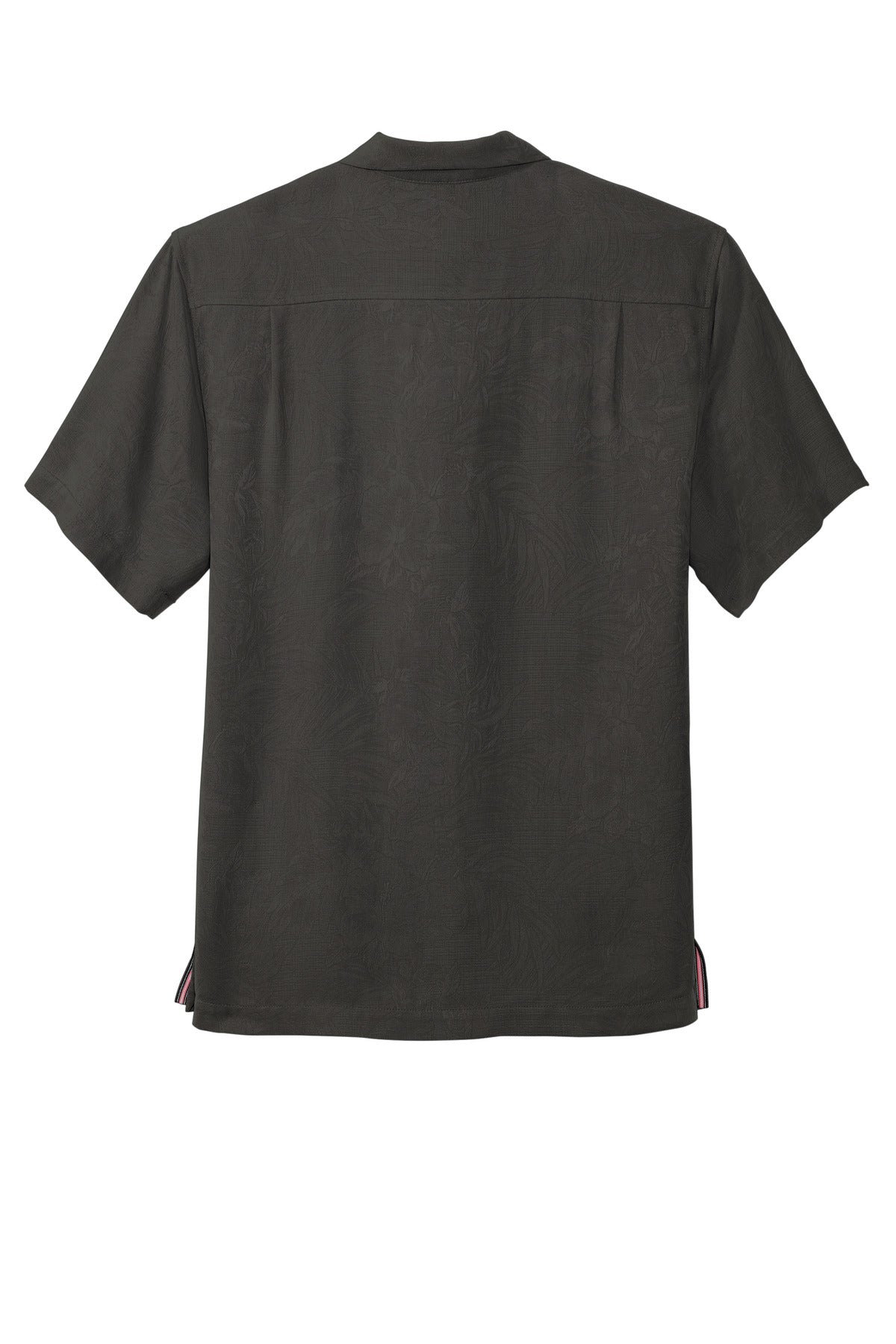 Tommy Bahama Tropic Isles Short Sleeve Shirt - Black - flat back