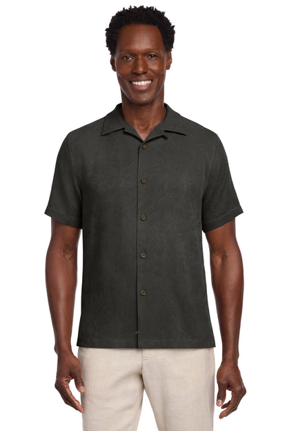 Tommy Bahama Tropic Isles Short Sleeve Shirt - Black - front