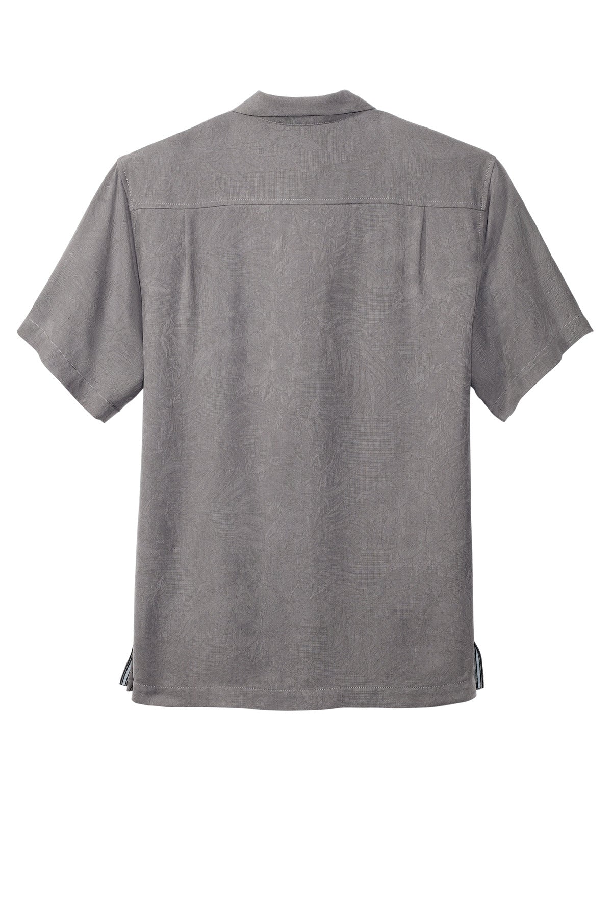 Tommy Bahama Tropic Isles Short Sleeve Shirt - Shadow - flat back