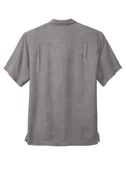 Tommy Bahama Tropic Isles Short Sleeve Shirt - Shadow - flat back