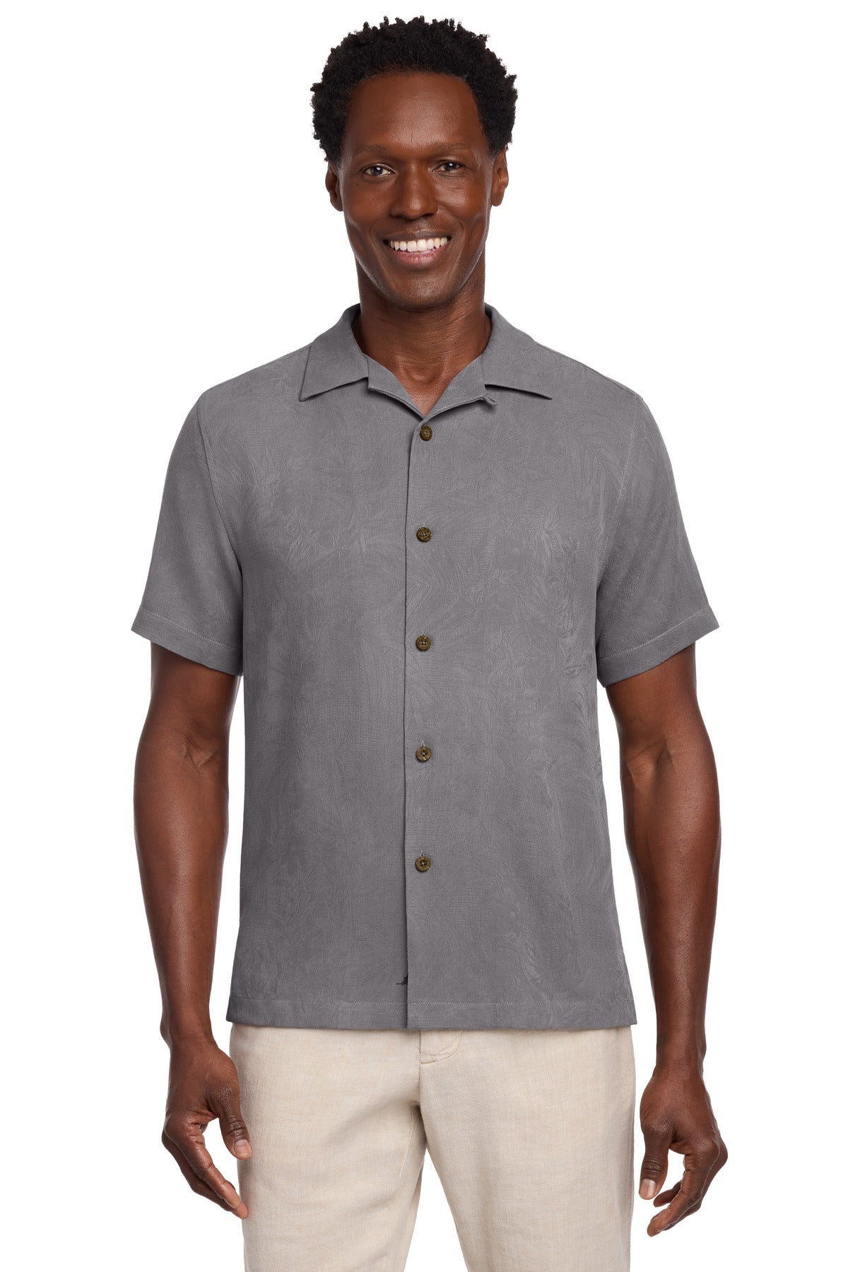 Tommy Bahama Tropic Isles Short Sleeve Shirt - Shadow - front