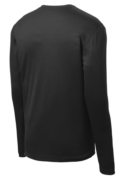 Sport-Tek PosiCharge RacerMesh Long Sleeve Tee - Black - flat back