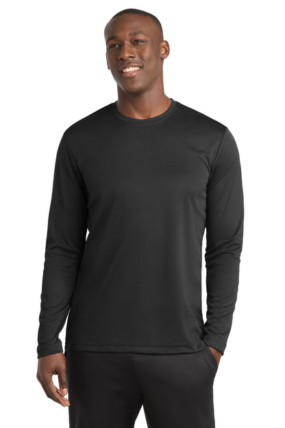 Sport-Tek PosiCharge RacerMesh Long Sleeve Tee - Black - front