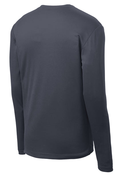 Sport-Tek PosiCharge RacerMesh Long Sleeve Tee - Graphite - flat back