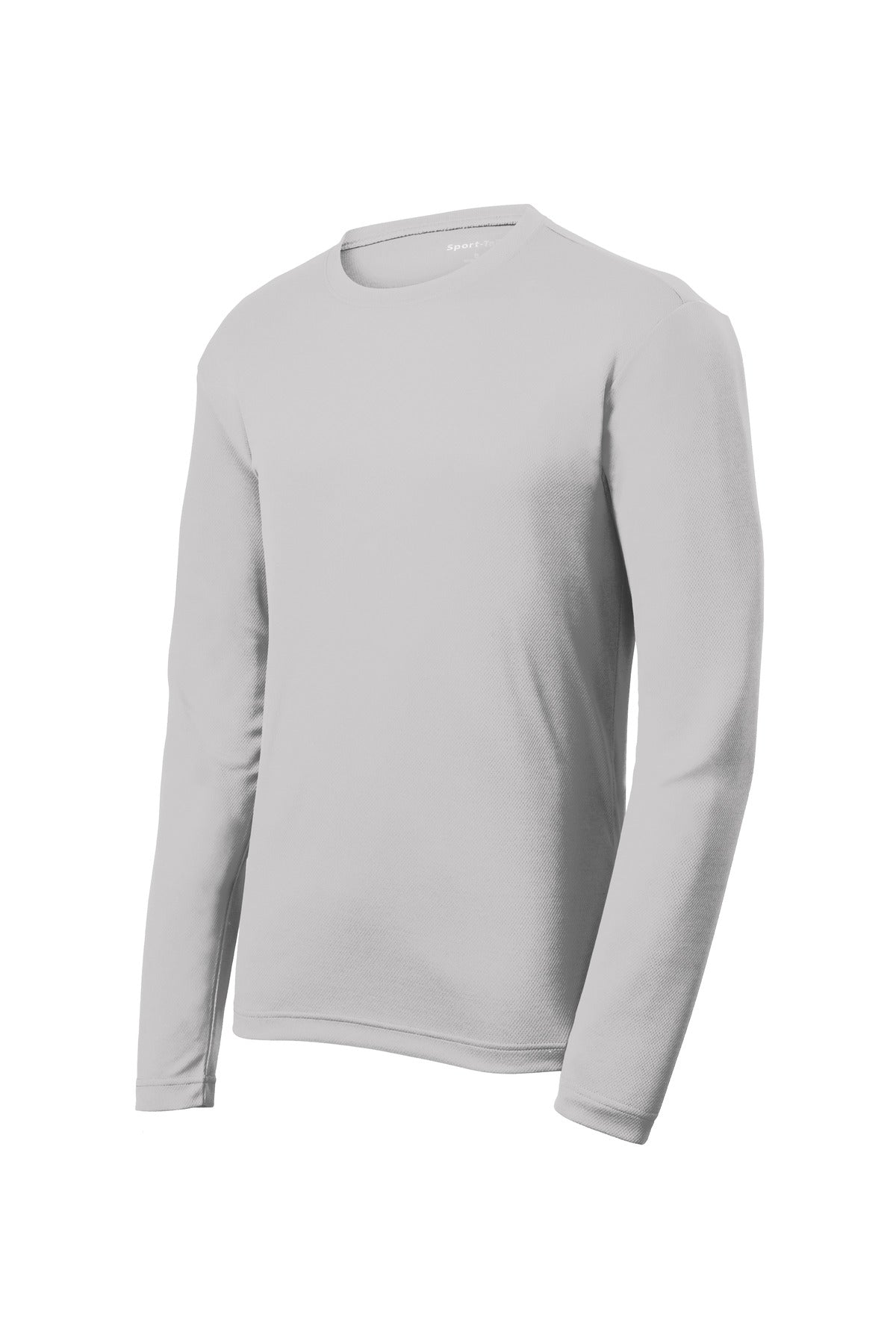 Sport-Tek PosiCharge RacerMesh Long Sleeve Tee - Silver - flat front
