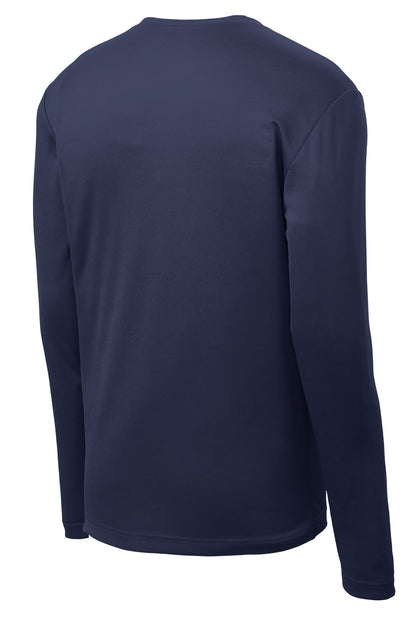 Sport-Tek PosiCharge RacerMesh Long Sleeve Tee - True Navy - flat back