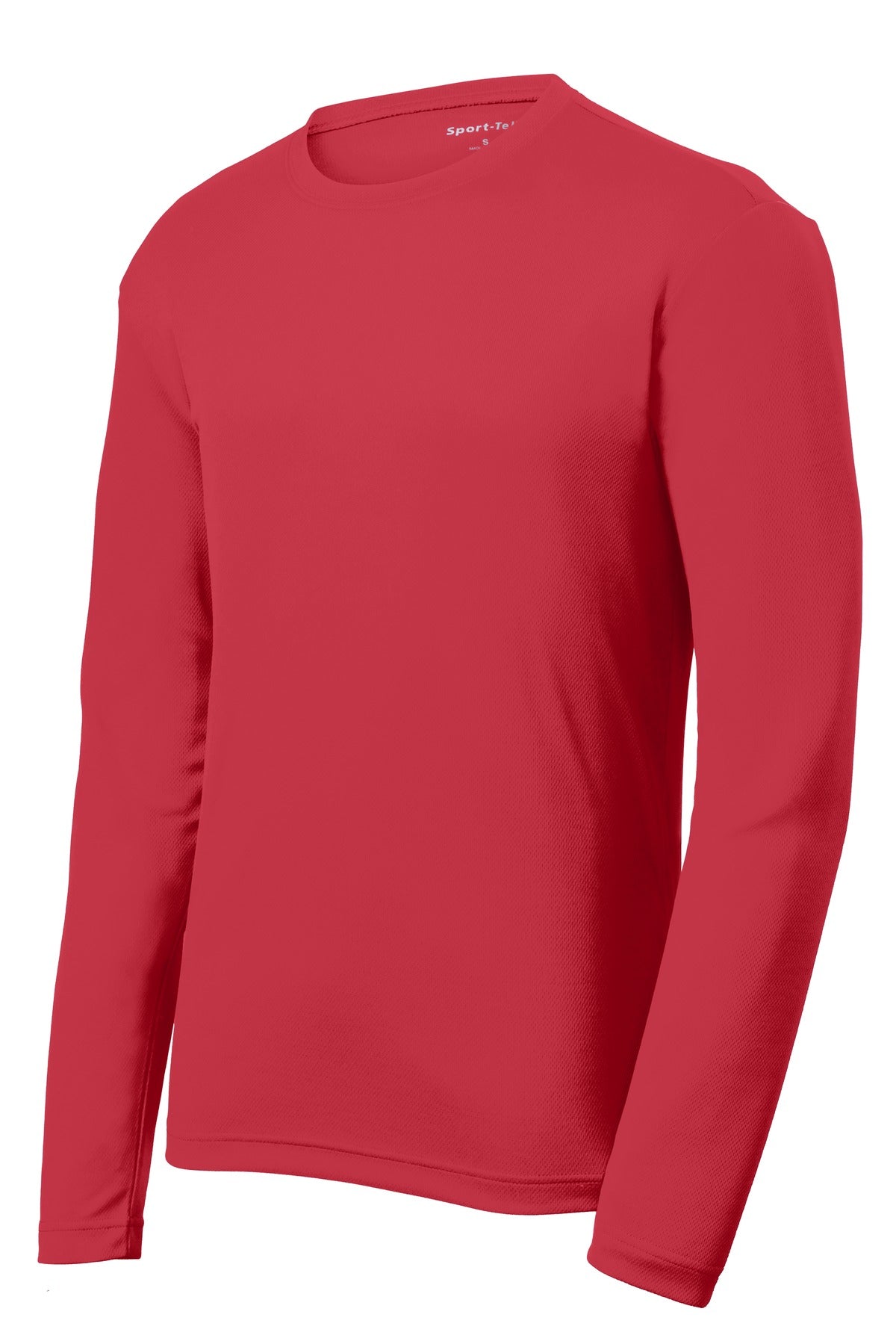 Sport-Tek PosiCharge RacerMesh Long Sleeve Tee - True Red - flat front