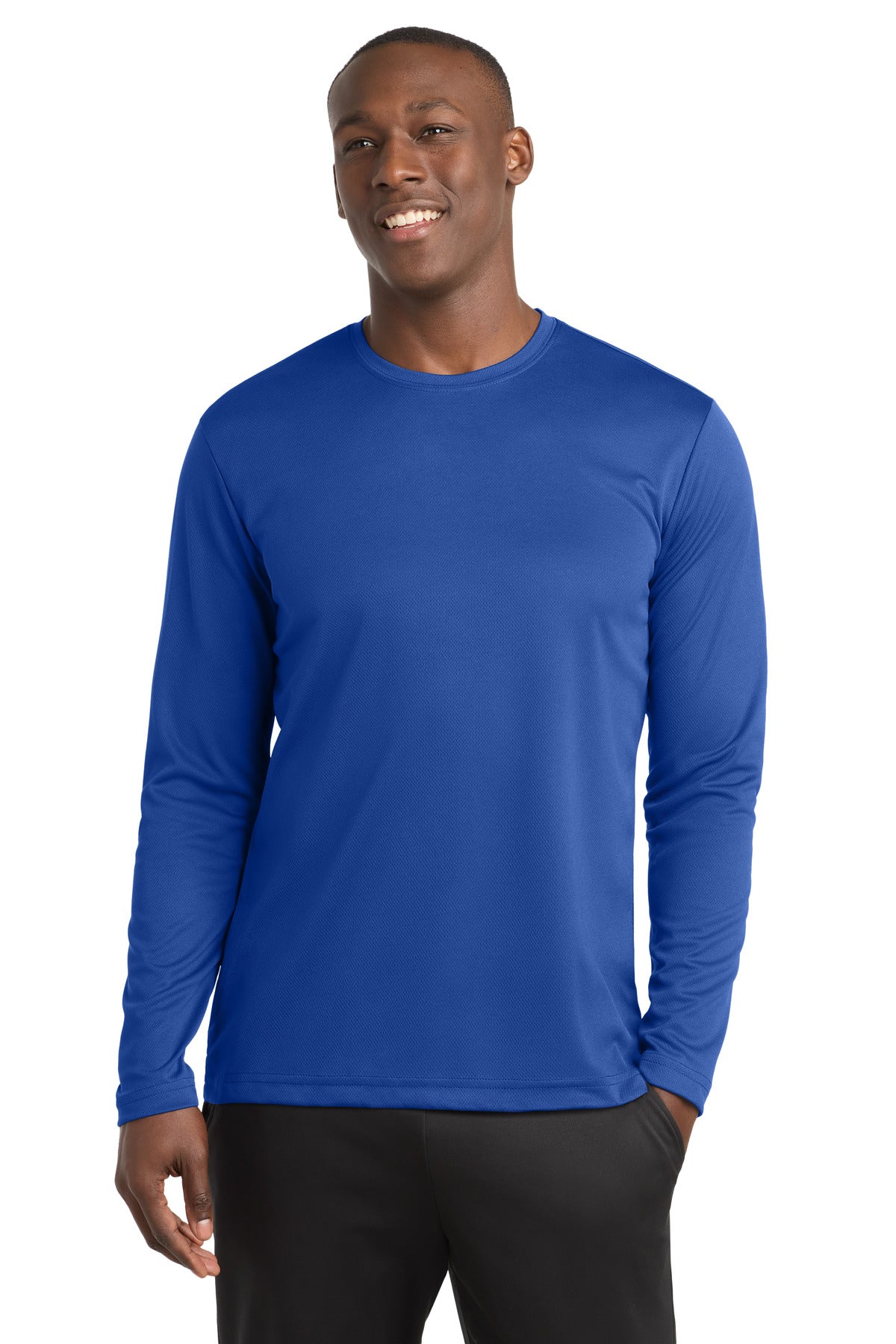 Sport-Tek PosiCharge RacerMesh Long Sleeve Tee - True Royal - front
