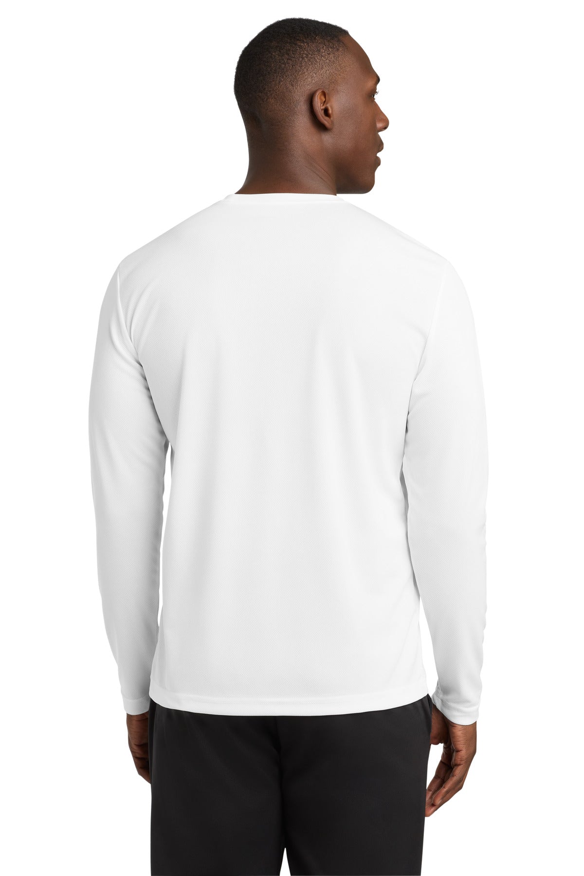 Sport-Tek PosiCharge RacerMesh Long Sleeve Tee - White - back